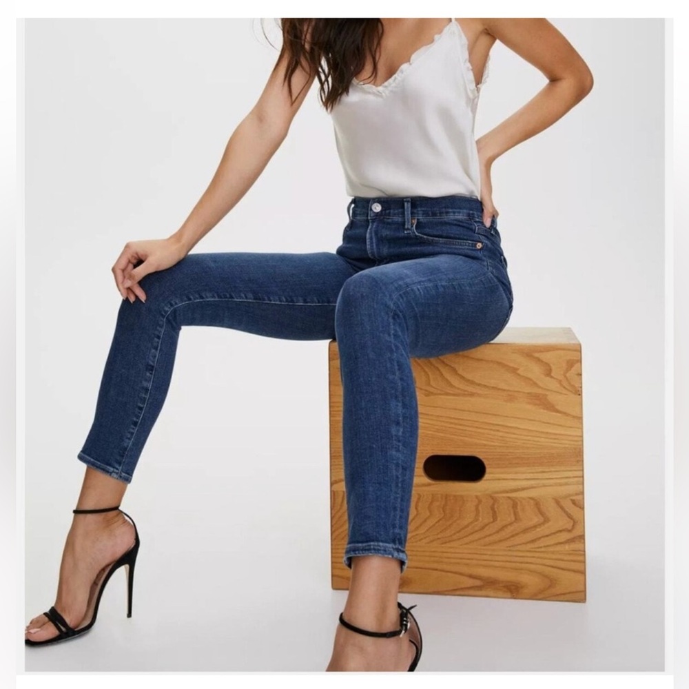 $258 Citizens of Humanity The Rocket High Rise Skinny Jeans 30 blue wash